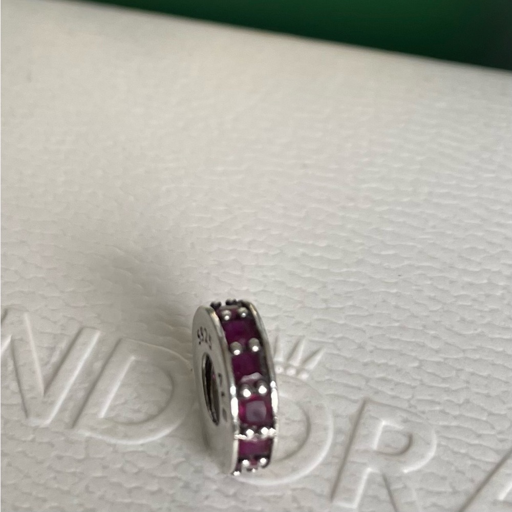 Pandora Rhodolite Garnet Spacer Bead Charm Retired